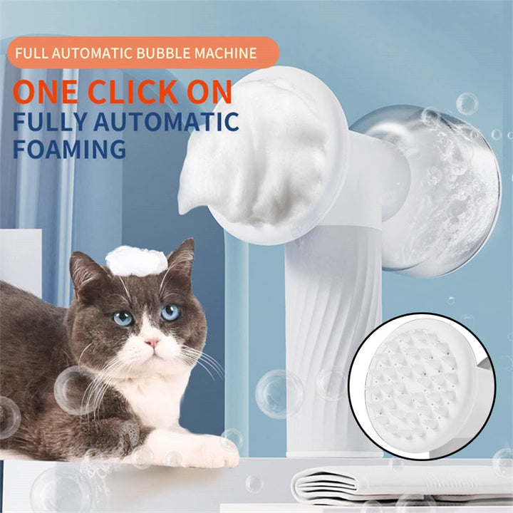 Transform Bath Time with the Automatic Foaming Dog Cat Bath Brush