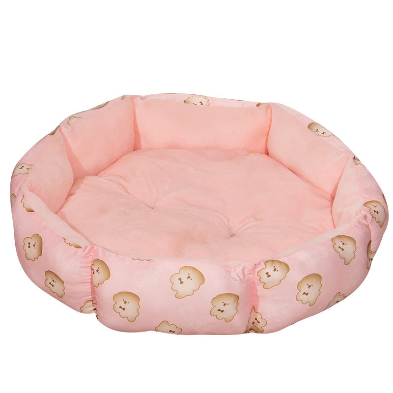 Octagonal Cage Pet Bed Fleece Lining