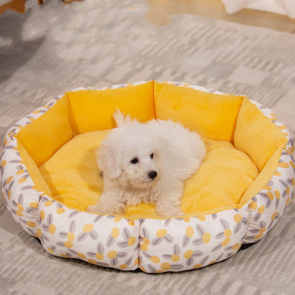 Octagonal Cage Pet Bed Fleece Lining