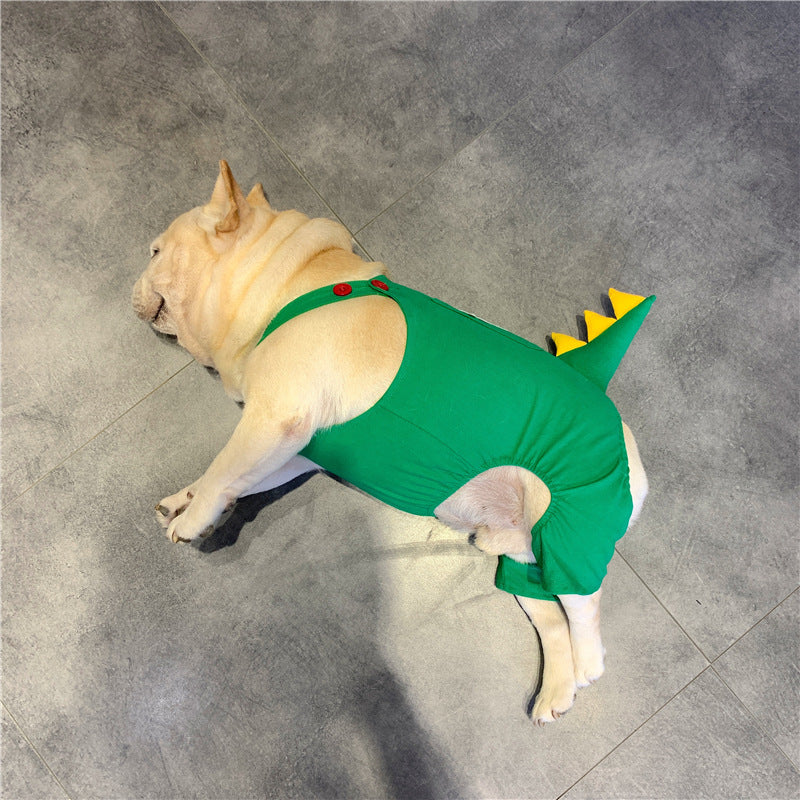 Dog Suspenders French Dinosaur Clothes