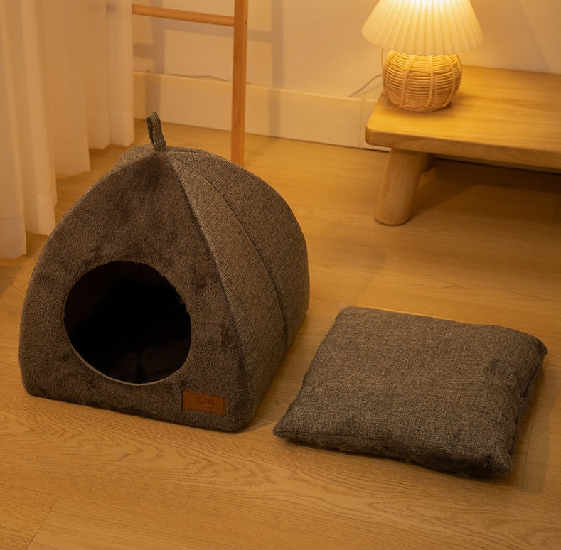 Triangle Cat Nest Closed Warm Pet Bed