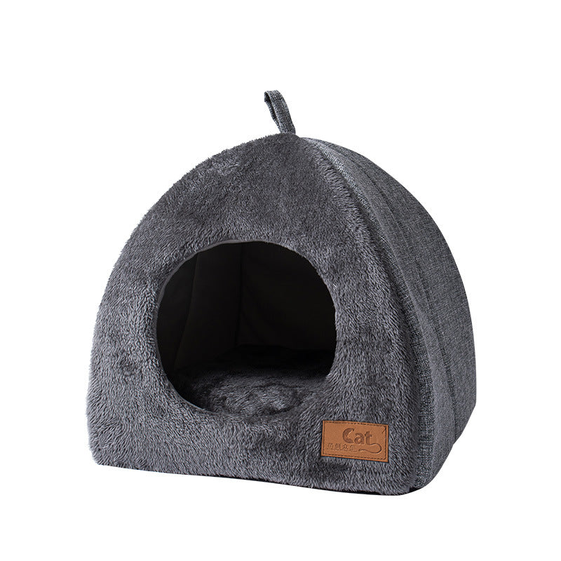 Triangle Cat Nest Closed Warm Pet Bed