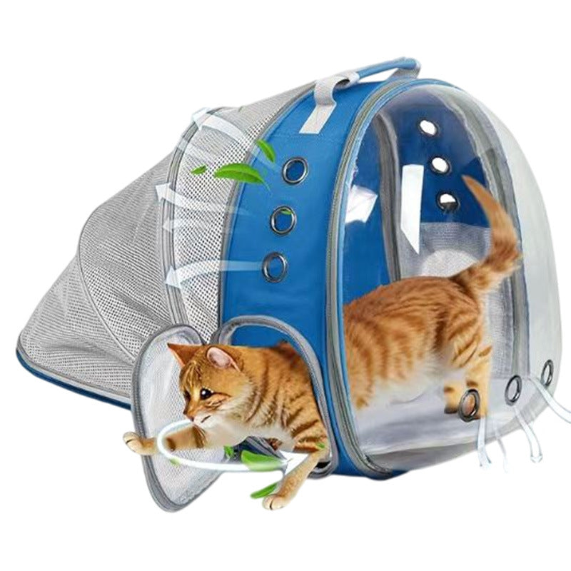 Rear Expandable Transparent Backpack