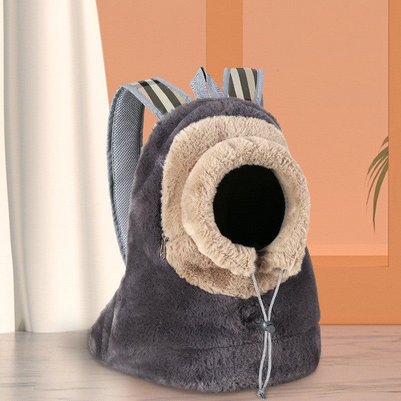 Pet Plush Portable Chest Backpack