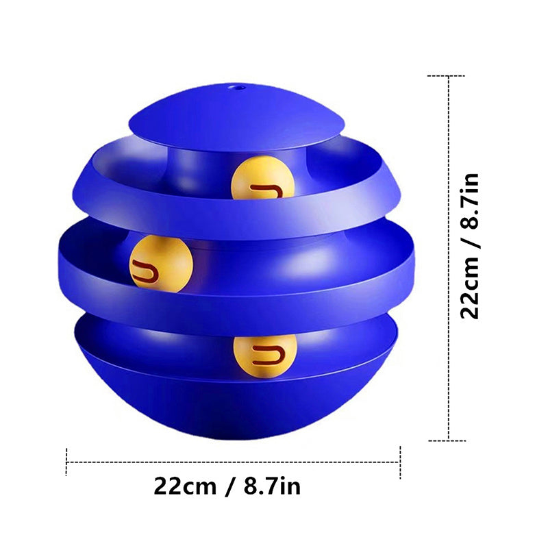 3 Layers Cat Toy Interactive Tower Turntable Toys