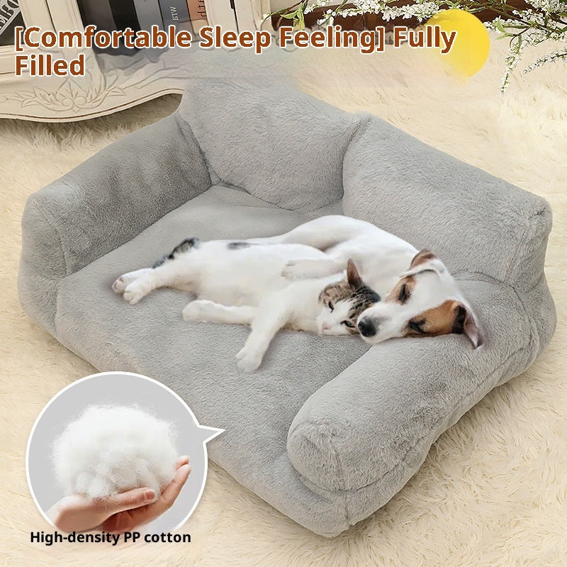 Large Pet Sofa Rabbit Plush Pet Bed