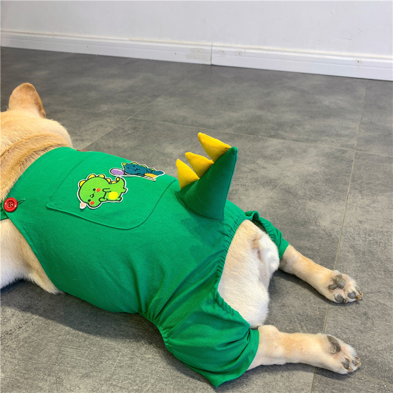 Dog Suspenders French Dinosaur Clothes