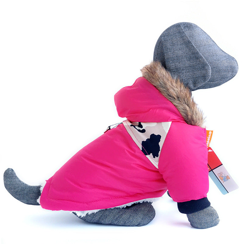 Pet Warm Coat Traction Rope Clothes