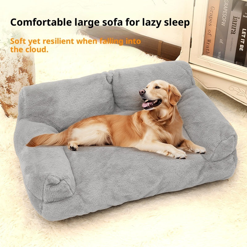 Large Pet Sofa Rabbit Plush Pet Bed